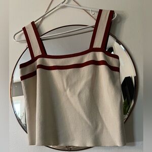 Women’s rust and cream sweater top